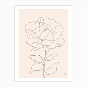 Flower Line Art Print