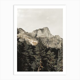 Gray Rocky Mountain Art Print