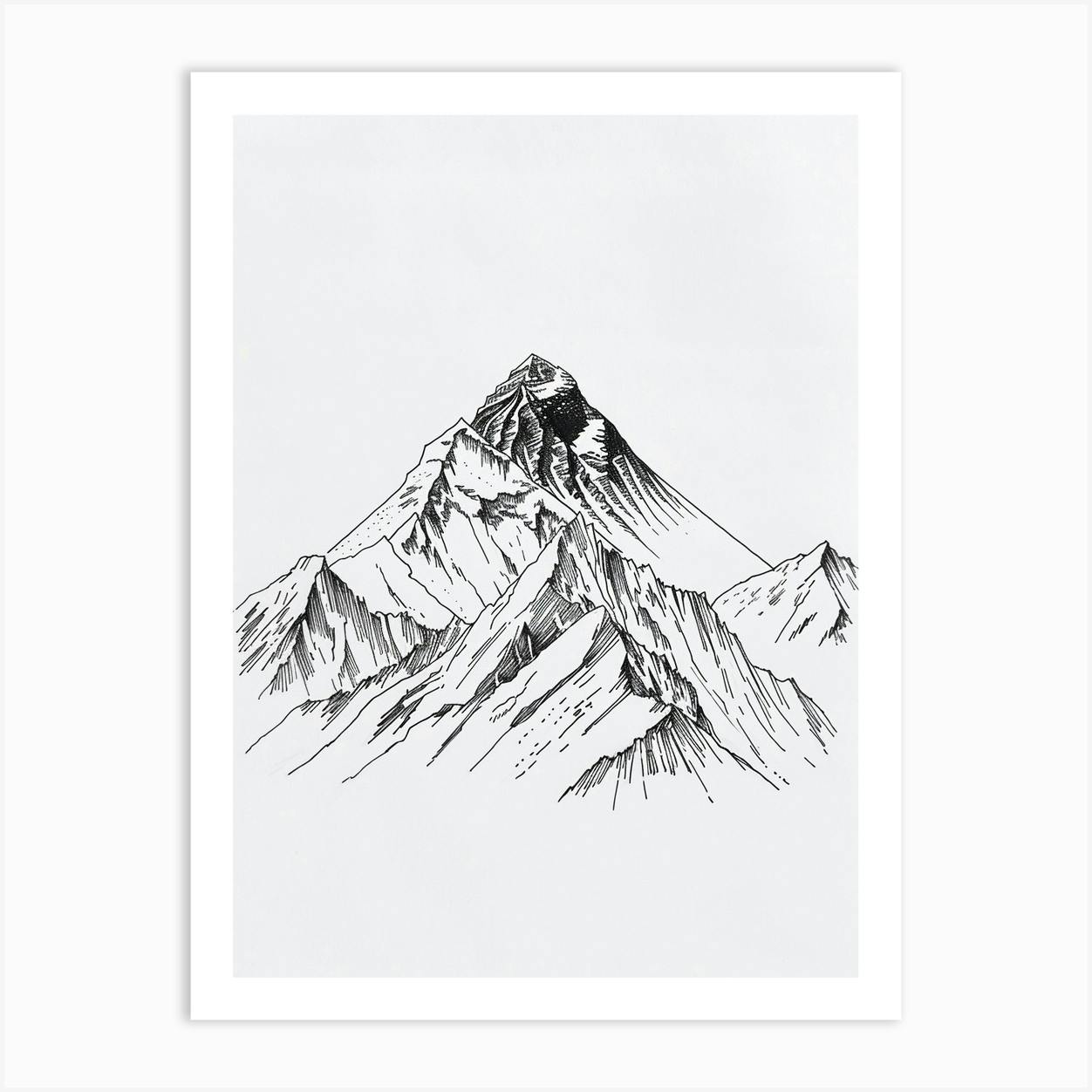 Free Vector Mount Everest Illustration | Landscape illustration, Mountain  drawing, Mountain illustration