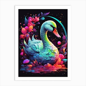 Swan Painting Art Print