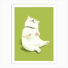 White Cat 9 Art Print