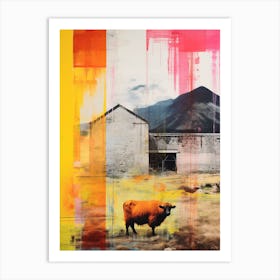 Highland Cow In The Glen Screen Print Inspired 3 Art Print