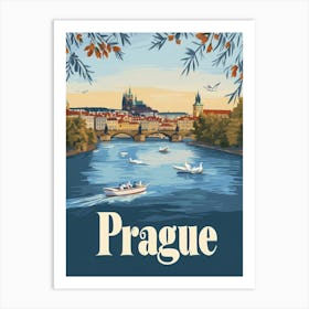 Aihrgdesign A Mid Century Modern Travel Poster For Prague Sho 64ec64c3 6a75 4772 Ab65 8a0a92dea7dc 2 Art Print