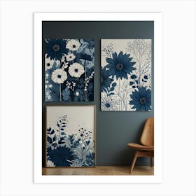 Blue Flowers 5 Art Print