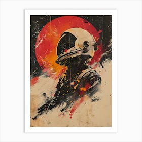 Beautiful Retro Astronaut 3 Art Print