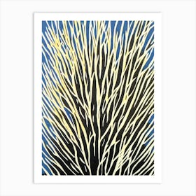 Acropora Tenella Linocut Art Print