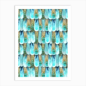 Scales Pattern (Watercolor) Art Print