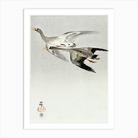Great Geese, Flying In The Snow (1900 1910), Ohara Koson Art Print