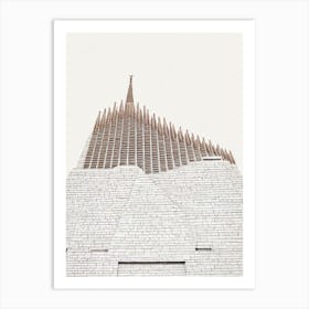 La Sagrada Familia Barcelona Boho Landmark Illustration Art Print