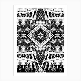 Abstract Black And White Pattern 4 Art Print