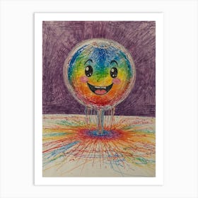 Rainbow Globe Art Print