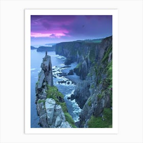 Sunset On The Cliffs Art Print