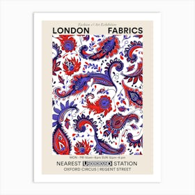Poster Flower Jubilee London Fabrics Floral Pattern 2 Art Print