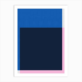 Pink and blue geometry 2 Art Print