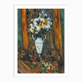 Vase Of Flowers, Paul Cézanne Art Print