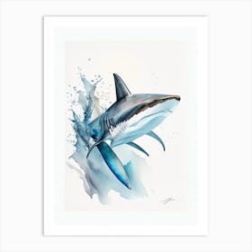 Zebra Shark 3 Watercolour Art Print
