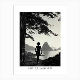 Poster Of Rio De Janeiro, Black And White Analogue Photograph 3 Art Print