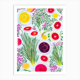 Radish Marker vegetable Art Print