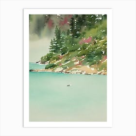 Acadia National Park United States Of America Water Colour Poster Art Print