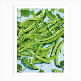 Green Peas Summer Illustration 1 Art Print