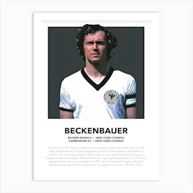 Football Legends Franz Beckenbauer Art Print