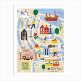 Amsterdam Map Art Print