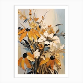 Fall Flower Painting Black Eyed Susan 1 Art Print