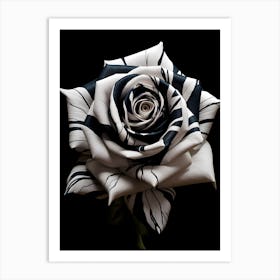 Black And White Rose 4 Art Print