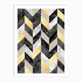 Composition textures and gold 3 Art Print