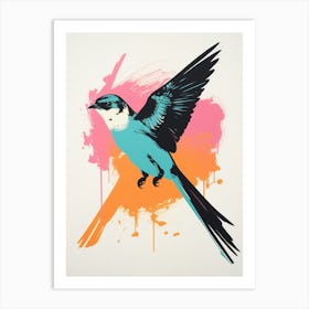 Andy Warhol Style Bird Chimney Swift 1 Art Print