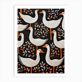 Geese Art Print