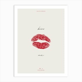 Kiss Me Valentines Day Art Art Print