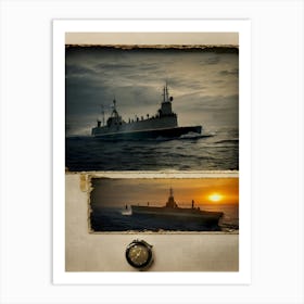 Navy Ships -Reimagined Art Print