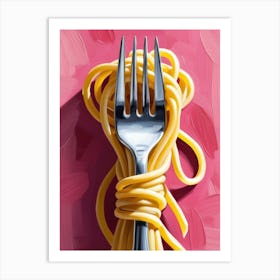 Fork And Spaghetti 3 Art Print