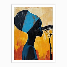 African Boho Art; The River Rhapsody Art Print