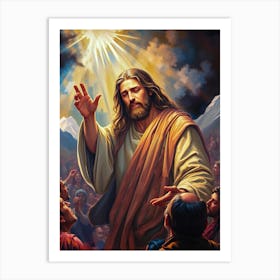 Jesus Teaching Art Print