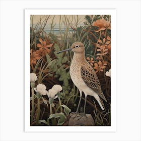 Dark And Moody Botanical Dunlin 1 Art Print