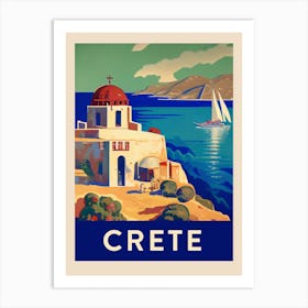 Crete Vintage Travel Poster Art Print