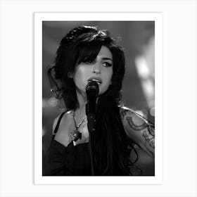 Amy Winehouse Performs For Grammy S Via Video Link Art Print