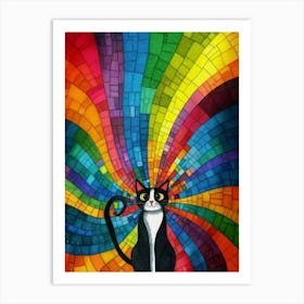 Rainbow Cat Art Print