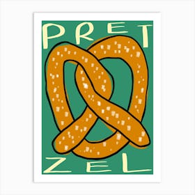 Pretzel Green Art Print