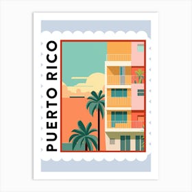 Puerto Rico 1 Travel Stamp Poster Art Print