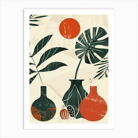 Vases And Plants 3 Art Print