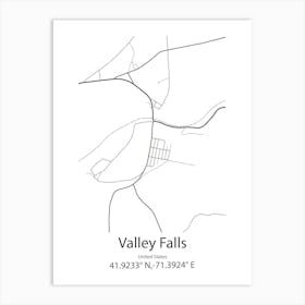 Valley Cottage,United States Minimalist Map Affiche