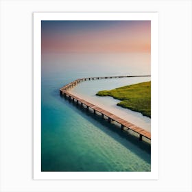 Pier In The Sea 1 Art Print