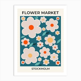 Flower Market Stockholm Art Print