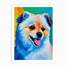 Pomeranian Fauvist Style Dog Art Print