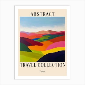 Abstract Travel Collection Poster Lesotho 3 Art Print