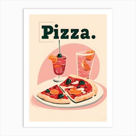 Pizza Vector Illustration Art Print