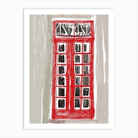 London Telephone Box Art Print